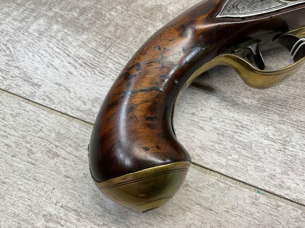 WHEELER ENGLISH FLINTLOCK .57 CAL PISTOL, ANTIQUE #5-05962