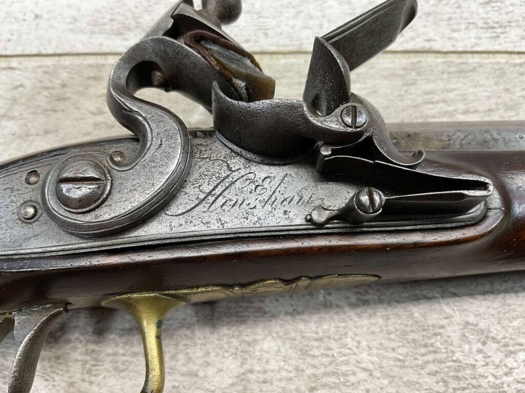 HENSHAW CAMBRIDGE FLINTLOCK .57 CAL PISTOL, ANTIQUE #5-05963