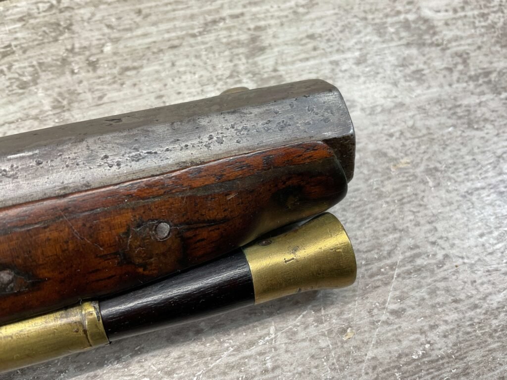 HENSHAW CAMBRIDGE FLINTLOCK .57 CAL PISTOL, ANTIQUE #5-05963