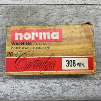 NORMA .308 WIN AMMO, FULL BOX, VINTAGE #5-06703-PB