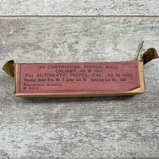FRANKFORD ARSENAL .45 CAL M1911 AMMO, UNOPENED BOX, VINTAGE #5-03466-BA