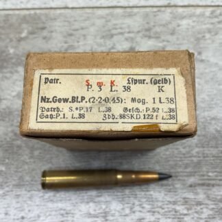 WWII GERMAN 1938 ARMOUR PIERCING AMMO FOR K98, VINTAGE #5-06175-PF
