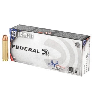 FEDERAL NON-TYPICAL 450 BUSHMASTER, 300 GR SP AMMO #5-07001-PF