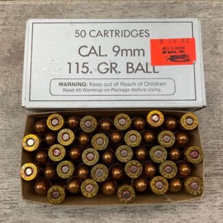 WINCHESTER (OLIN) 9MM LUGER 115GR BALL AMMO 50/BOX Q4172 #3-08501-BDH