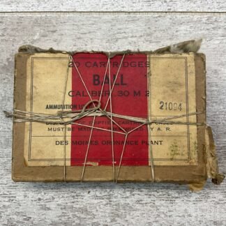 DES MOINES ORDANANCE PLANT  BALL CALIBER .30 M2 VINTAGE AMMO, QTY 20 #3-08642-BDH