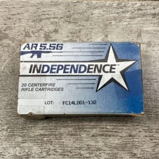 INDEPENDENCE 5.56 X 45MM 55 GRAIN FMJ, 20 ROUNDS/BOX #892-PF