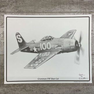 GRUMMAN F8F BEAR CAT 11X14 PRINT #BEARCAT-25