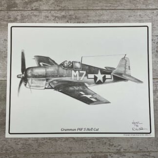GRUMMAN F6F 5 HELL CAT 11X14 PRINT #HELLCAT25