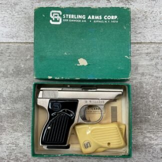 STERLING ARMS .25 AUTO MODEL 300 SEMI AUTO VEST/POCKET PISTOL IN ORIGINAL BOX #5-08020-PF
