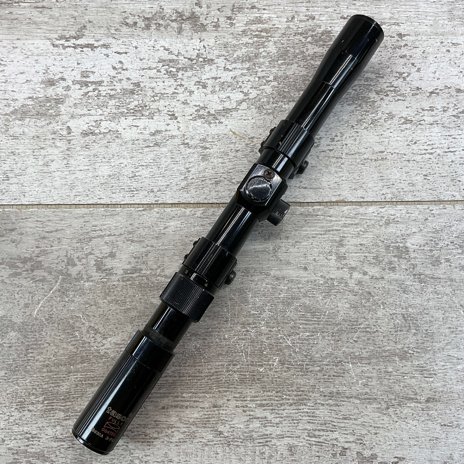 TASCO COATED 3-7X20 JAPAN CROSSHAIR SCOPE W/MOUNTS, VINTAGE