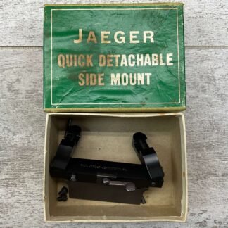 JAEGER QUICK DETACHABLE SIDE MOUNT, MOD. 5, FOR MANN/SCHOEN RIFLES, VINTAGE, RARE #5-08529-BDH