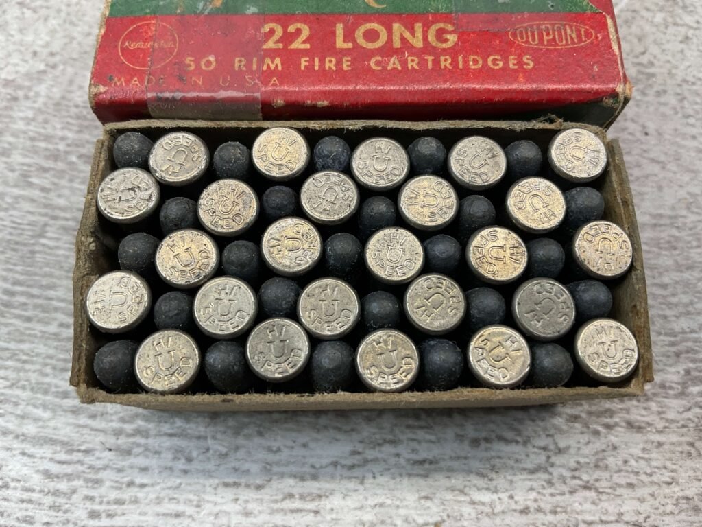 REMINGTON HI-SPEED .22 LONG AMMO, KLEANBORE INDEX 1322, FULL BOX, VINTAGE #5-08574-BDH