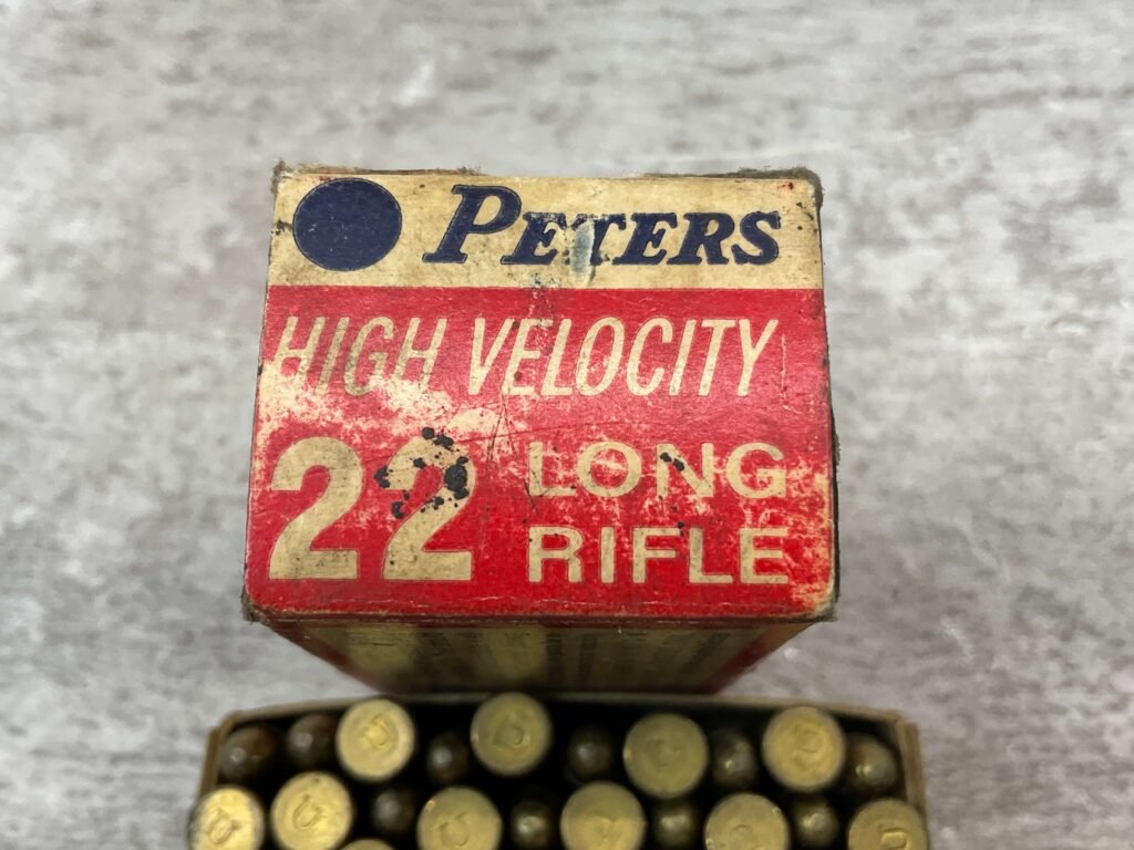 PETERS HIGH VELOCITY .22LR "GOLDEN BULLET" AMMO, INDEX 2283, FULL BOX, VINTAGE #5-08578-BDH