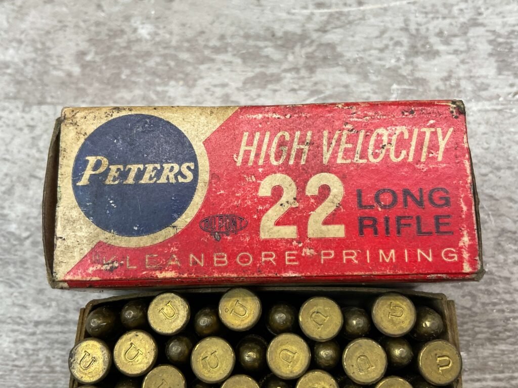 PETERS HIGH VELOCITY .22LR "GOLDEN BULLET" AMMO, INDEX 2283, FULL BOX, VINTAGE #5-08578-BDH