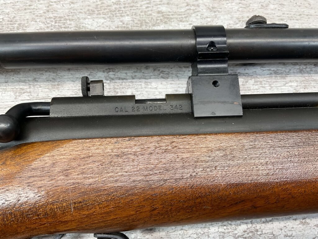 "BENJAMIN FRANKLIN" MODEL 342 .22 CAL BOLT ACTION AIR RIFLE, VINTAGE #5-08568-BDH