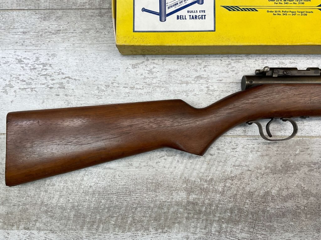 "BENJAMIN FRANKLIN" MODEL 312 .22 CAL PUMP ACTION AIR RIFLE W/ ORIGINAL BOX, VINTAGE, RARE #5-08569-BDH