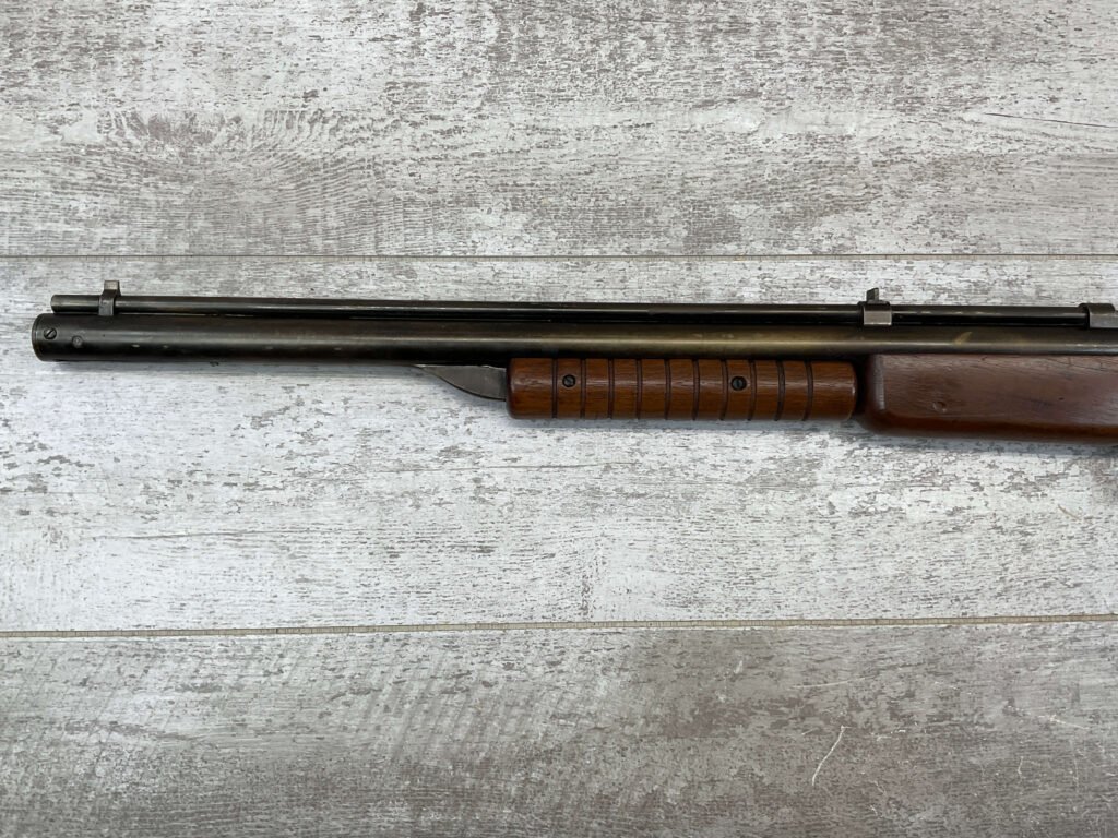 "BENJAMIN FRANKLIN" MODEL 312 .22 CAL PUMP ACTION AIR RIFLE W/ ORIGINAL BOX, VINTAGE, RARE #5-08569-BDH