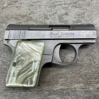 BAUER "BABY" .25 ACP STAINLESS SEMI AUTO POCKET PISTOL, BROWNING CLONE, C&R #5-08023-PF