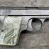 BAUER "BABY" .25 ACP STAINLESS SEMI AUTO POCKET PISTOL, BROWNING CLONE, C&R #5-08023-PF