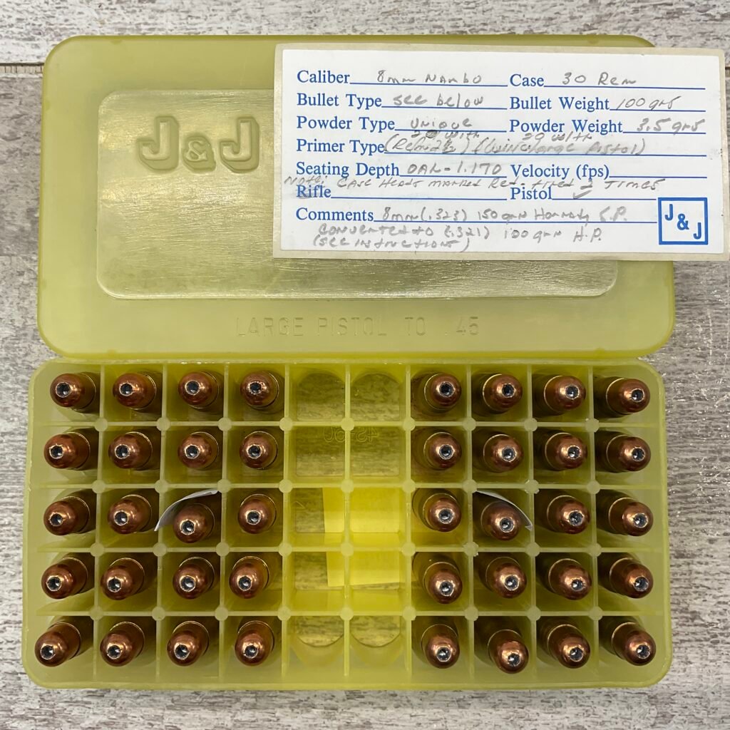 REMINGTON/WINCHESTER PRIMED 8MM NAMBU, .30 REM AMMO, QTY 40 #5-08588-BDH