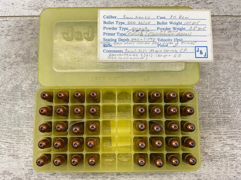 REMINGTON/WINCHESTER PRIMED 8MM NAMBU, .30 REM AMMO, QTY 40 #5-08588-BDH