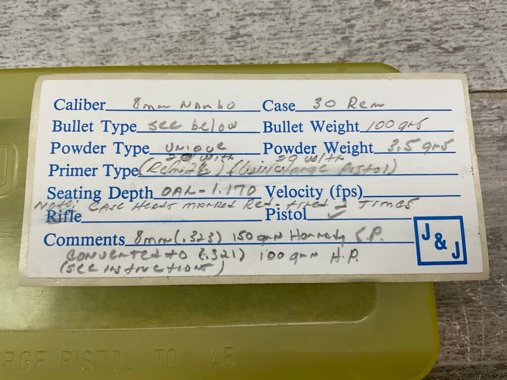 REMINGTON/WINCHESTER PRIMED 8MM NAMBU, .30 REM AMMO, QTY 40 #5-08588-BDH