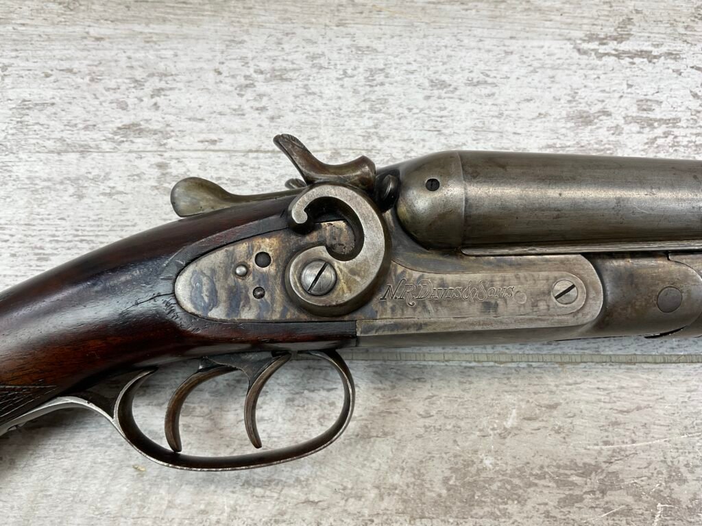 NR DAVIS & SONS 12GA SXS SHOTGUN W/EXPOSED HAMMERS, ANTIQUE #5-08915