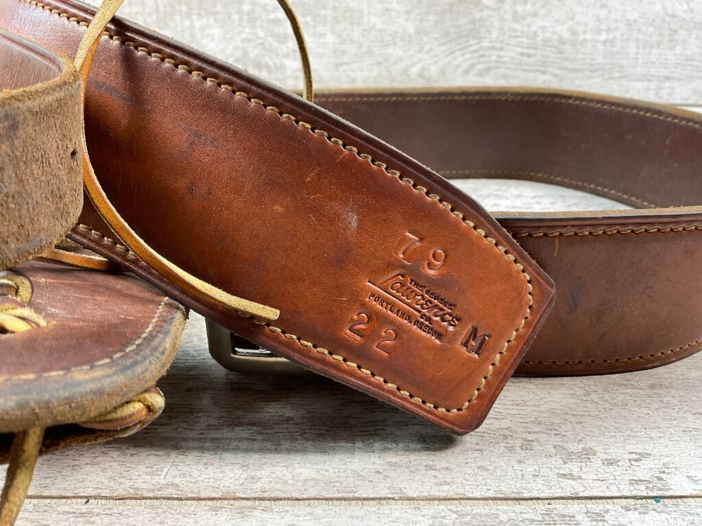 LAWRENCE 79 / 510 MARKED BROWN LEATHER HOLSTER #5-08923