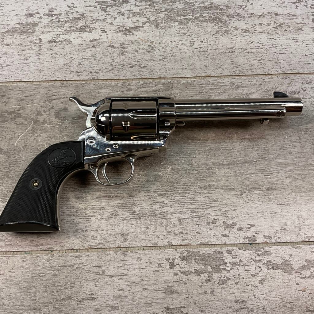 COLT 2nd GENERATION SINGLE ACTION ARMY REVOLVER "PEACEMAKER", RE NICKELED #5-08905