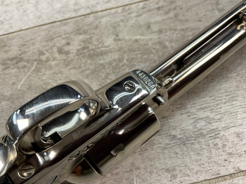 COLT 2nd GENERATION SINGLE ACTION ARMY REVOLVER "PEACEMAKER", RE NICKELED #5-08905