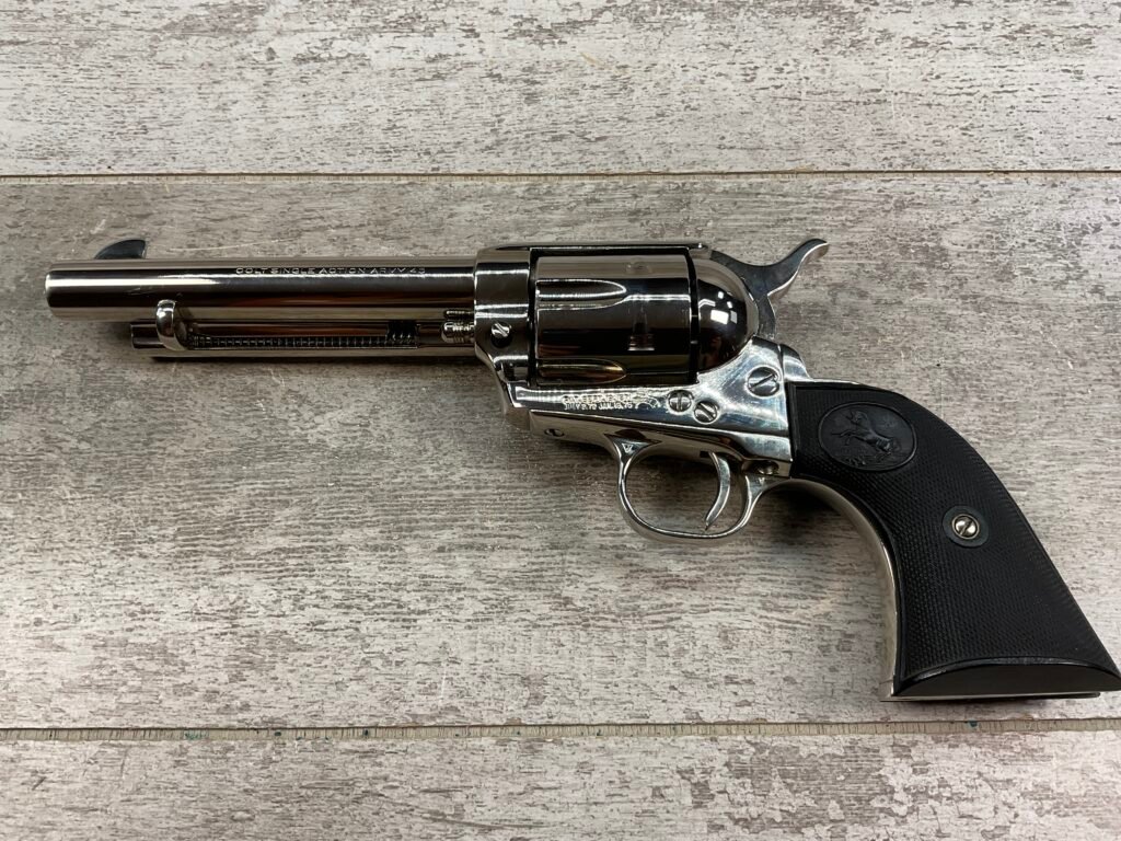 COLT 2nd GENERATION SINGLE ACTION ARMY REVOLVER "PEACEMAKER", RE NICKELED #5-08905