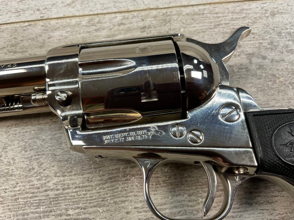 COLT 2nd GENERATION SINGLE ACTION ARMY REVOLVER "PEACEMAKER", RE NICKELED #5-08905