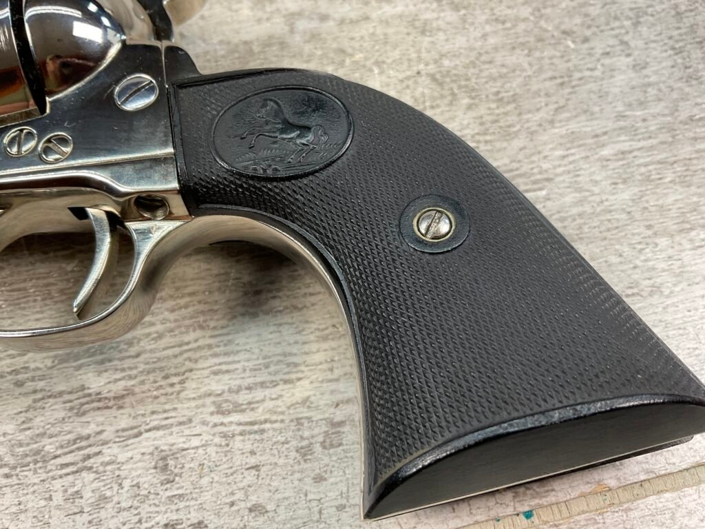 COLT 2nd GENERATION SINGLE ACTION ARMY REVOLVER "PEACEMAKER", RE NICKELED #5-08905