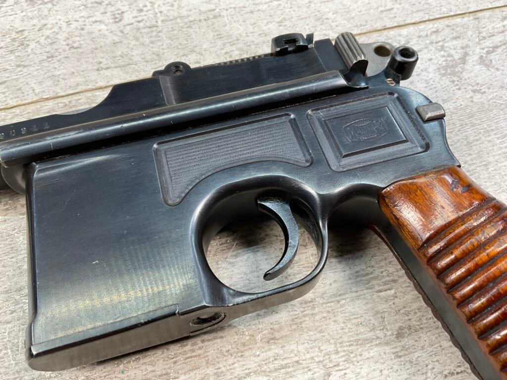 MAUSER C96 BROOMHANDLE 1930 COMMERCIAL W/MATCHING STOCK & LEATHER HARNESS #5-08910