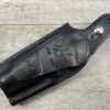 SAFARILAND BLACK LEATHER HOLSTER #2 BASKETWEAVE S&W 9MM 1 3/4 #5-08924
