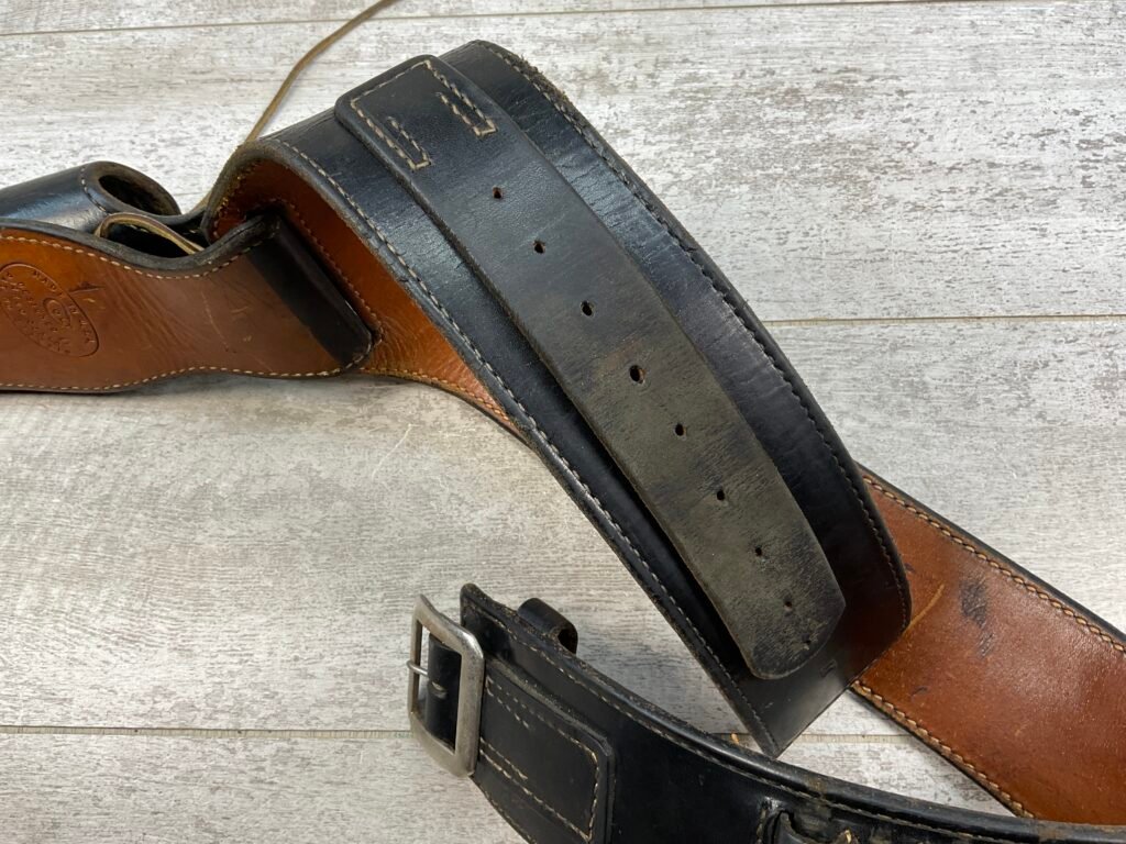 COLT MFR HOLSTER & BELT (DYED BLACK) DESIGNED BY ARVO OJALA, MARKED "45 M" #5-08925