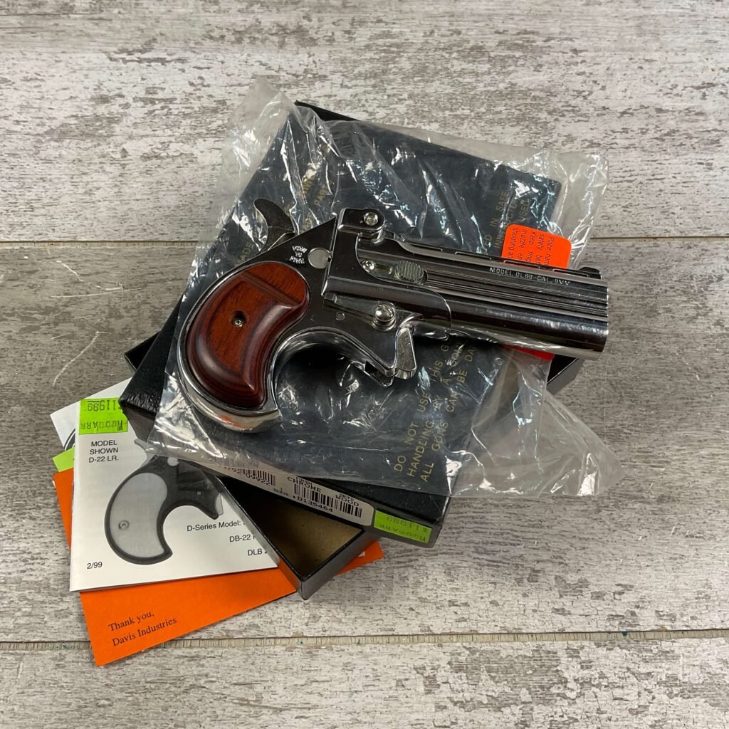 DAVIS INDUSTRIES DLB-9 CHROME 9MM DERINGER PISTOL #5-10500