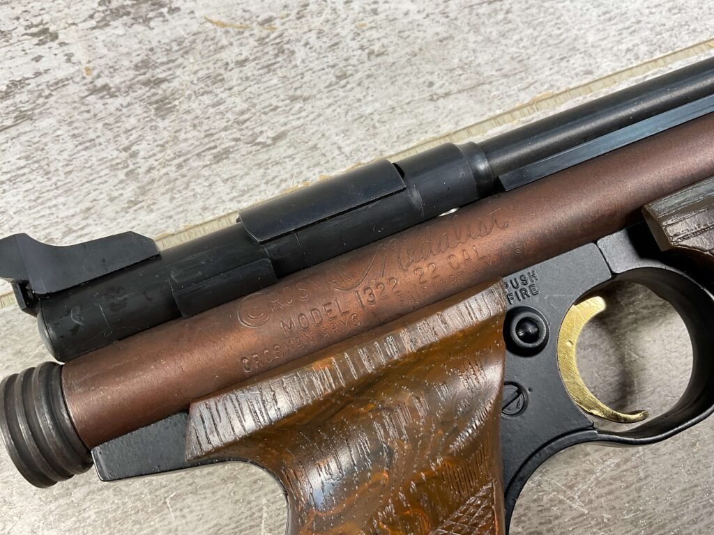 CROSMAN MODEL 1322 .22CAL PELLET PISTOL, VINTAGE IN BOX #5-09522-HQ