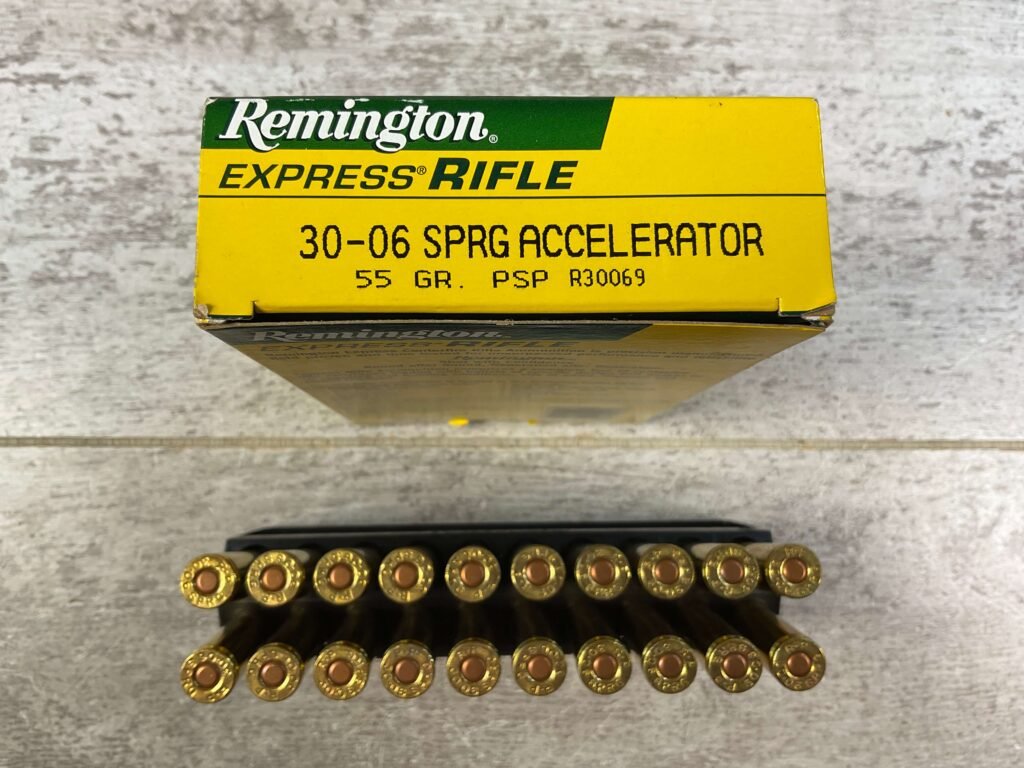 REMINGTON 30-06 SPRINGFIELD ACCELERATOR, EXPRESS RIFLE 55 GR. PSP AMMO, FULL BOX #5-10535-RB