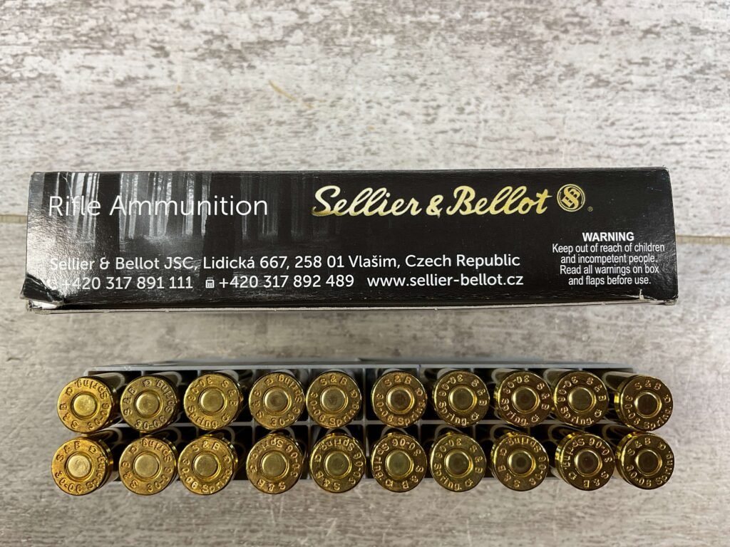 SELLIER & BELLOT 30-06 SPRINGFIELD, 180 GR. SP AMMO, FULL BOX #5-10537-RB