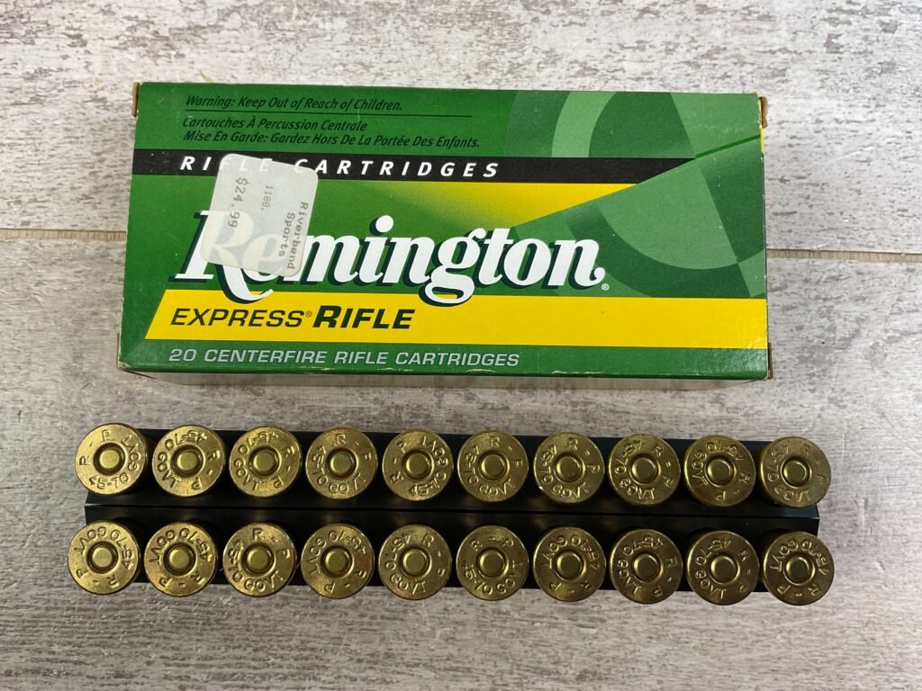 REMINGTON 45-70 GOVERNMENT, EXPRESS RIFLE 405 GR. SP AMMO, FULL BOX #5-10538-RB