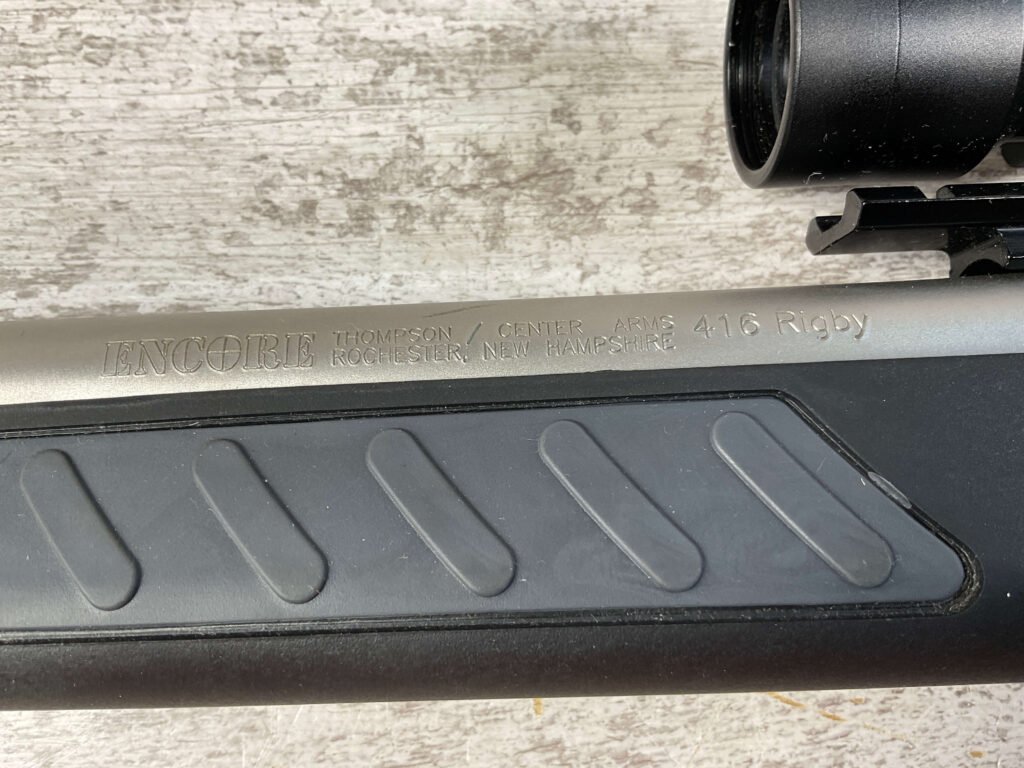 THOMPSON CENTER ENCORE 416 RIGBY SINGLE SHOT RIFLE, JAMES EARL JONES COLLECTION #5-10702