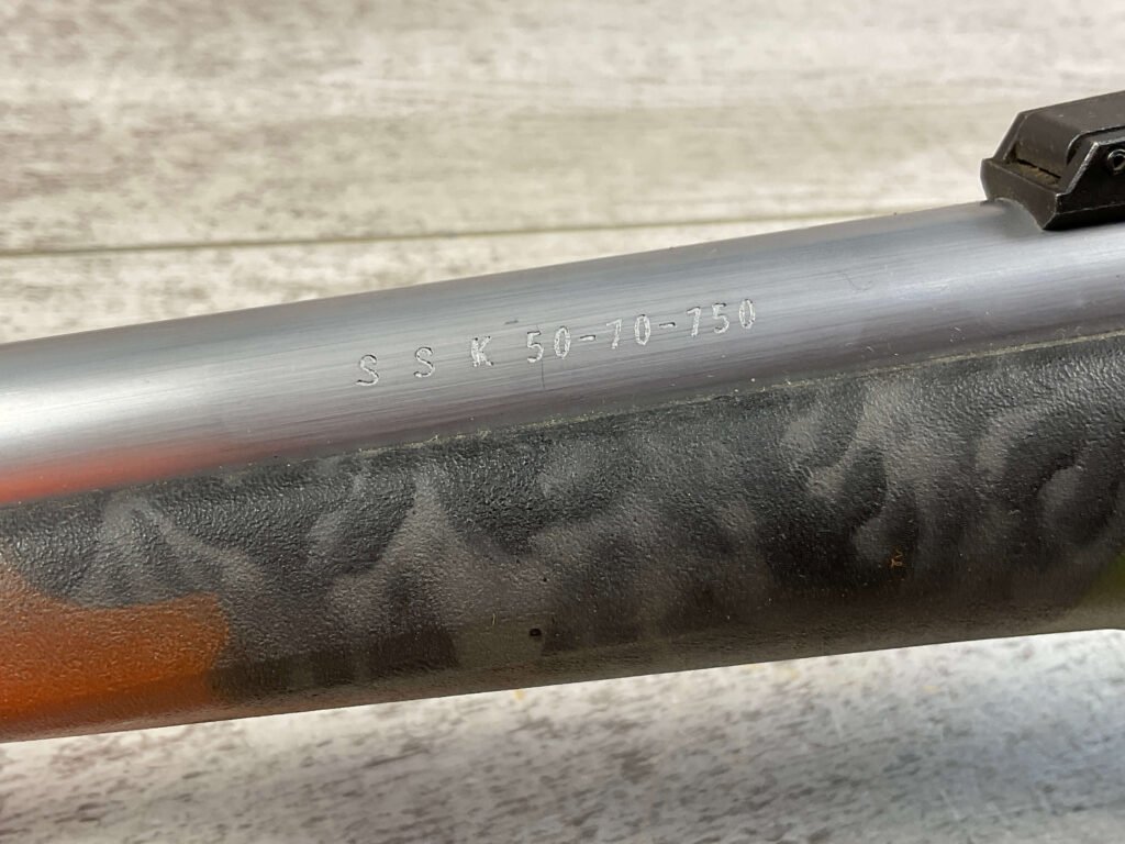 THOMPSON CENTER ARMS CONTENDER SSK 50-70-750 SINGLE SHOT BREAK ACTION RIFLE, JAMES EARL JONES #5-10705