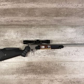 THOMPSON CENTER ARMS ENCORE 6.5 CREEDMORE SINGLE SHOT BREAK ACTION RIFLE W/LEUPOLD SCOPE, JAMES EARL JONES COLLECTION #5-10709