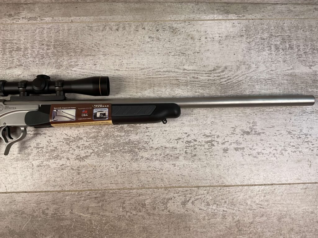 THOMPSON CENTER ARMS ENCORE 6.5 CREEDMORE SINGLE SHOT BREAK ACTION RIFLE W/LEUPOLD SCOPE, JAMES EARL JONES COLLECTION #5-10709