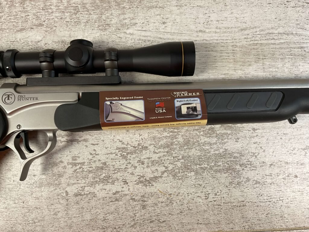 THOMPSON CENTER ARMS ENCORE 6.5 CREEDMORE SINGLE SHOT BREAK ACTION RIFLE W/LEUPOLD SCOPE, JAMES EARL JONES COLLECTION #5-10709