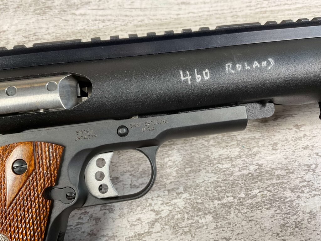 SMITH & WESSON S&W 1911 SEMI AUTO RIFLE/PISTOL IN .460 ROLAND, JAMES EARL JONES COLLECTION #5-10706-PF