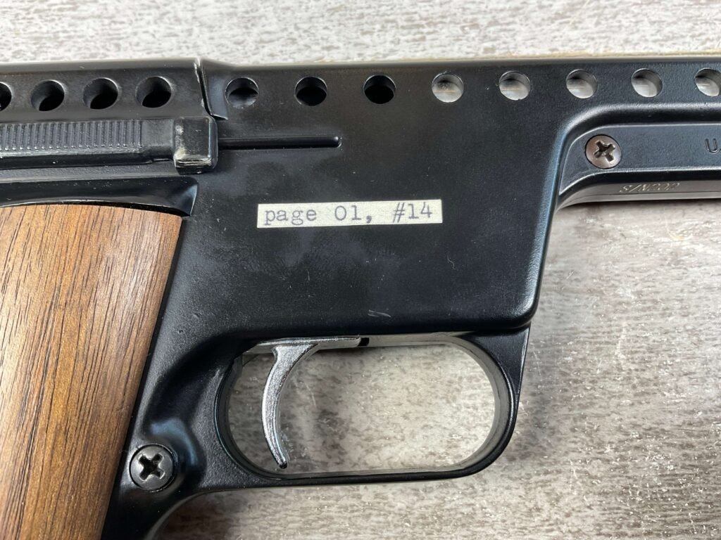 GYROJET MARK II MOD C 12MM SEMI AUTO ROCKET PISTOL, VERY RARE, JAMES EARL JONES COLLECTION, C&R #5-10713-PF