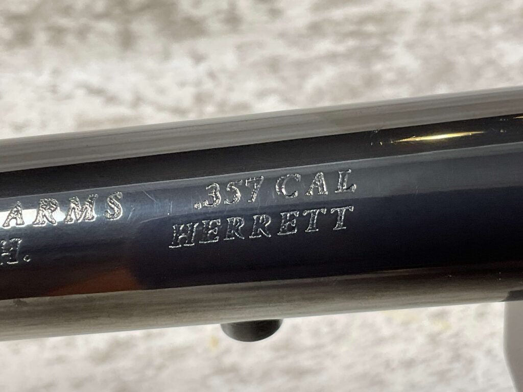 THOMPSON CENTER ENCORE .357 CAL HERRETT SINGLE SHOT BREAK ACTION PISTOL, JAMES EARL JONES COLLECTION #5-10717-PF