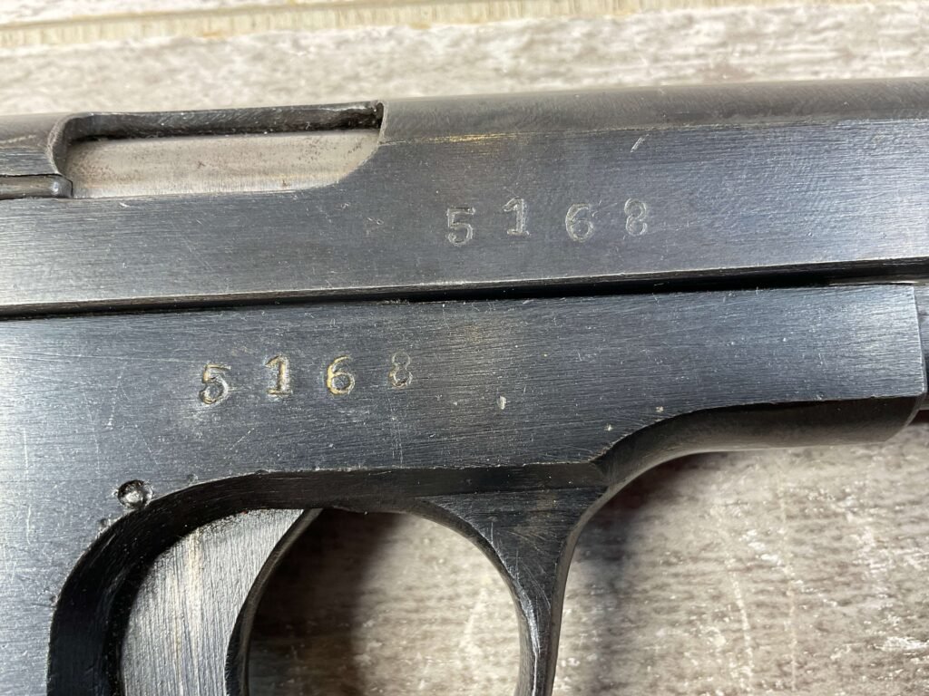 CHINESE SHIKI 7.65MM CAL WWII SEMI AUTO PISTOL, ULTRA RARE, ALL MATCHING, JAMES EARL JONES COLLECTION #5-10719-PF